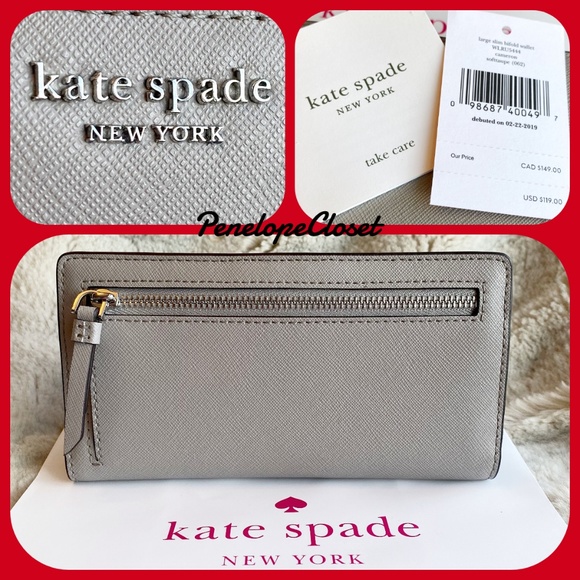 kate spade Bags | Kate Spade Cameron Slim Bifold Wallet Soft Taupe